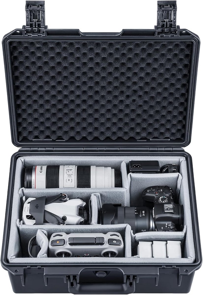 Waterdichte Hardcase voor Camera's en Drones met Verstelbare Verdelers