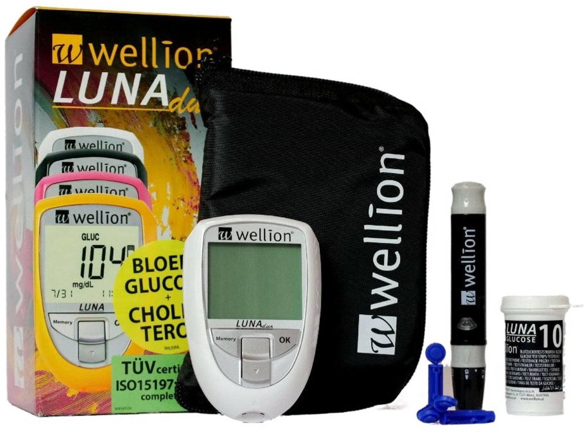 Wellion Luna Trio 3-in-1 glucose, cholesterol en urinezuur meter