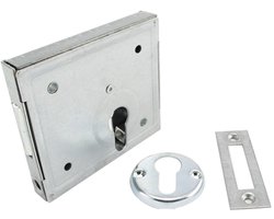 Oplegslot - Verzinkt - Staal verzinkt - Mauer - Mauer 2004 PC poortslot verzinkt, doornmaat 60 mm