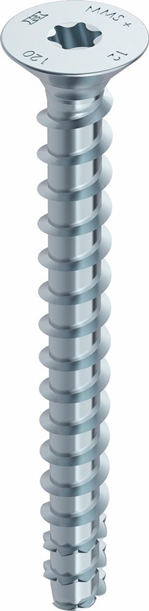 HECO MULTI-MONTI-plus schroefanker 7,5x140mm - platkop - verzinkt - T40 - 48521 (Per 50 stuks)