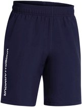 Under Armour UA Tech Woven Wordmark Short Unisex Sportbroek - Navy - Wit