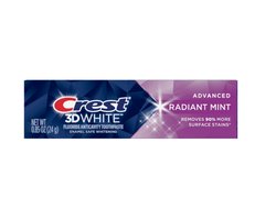 Crest 3D White Advanced Teeth Whitening Tandpasta – Brilliance Radiant Mint – 1 pack - Tandbleek Tandpasta tegen Verkleuring – Stralend Witte Tanden – Frisse Muntsmaak