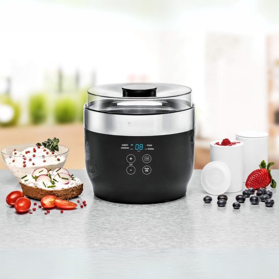 Nexvo® Yoghurtmaker - Citruspers - Ijsmachine - Zwart - ‎20cmx 20cmx 19 cm; 2.4 kg van Merkloos — afbeelding 2