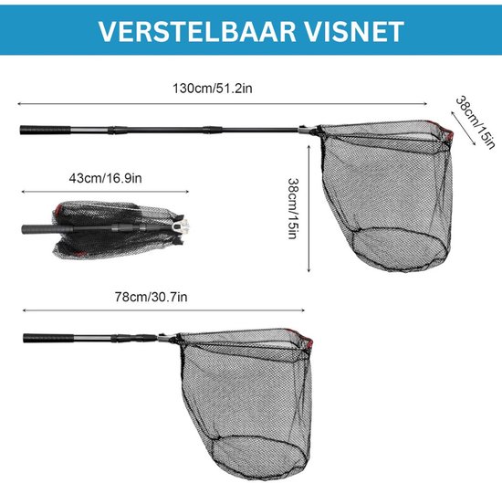 CLVP® Schepnet Vissen - Landingsnet Vijver - Karper Zeevisnet - Roofvisnet — afbeelding 2