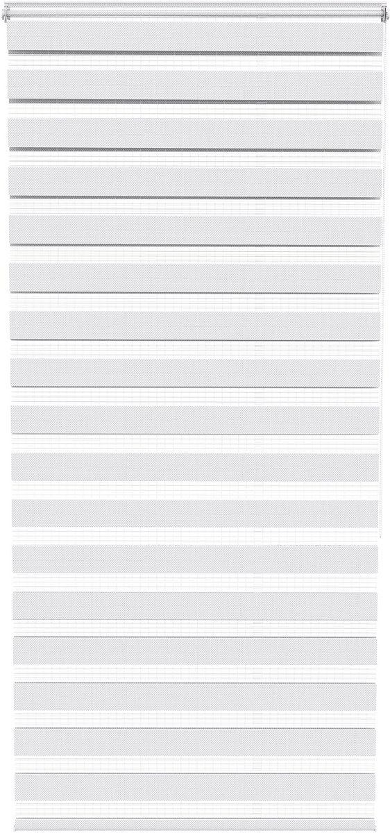 ACXIN Zebra Rollo Klemmfix - Zonder Boren - Lichtdoorlatend en Verduisterend - 100x220cm Wit