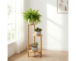 unho Plantenrek – Plantenstandaard – Bloemenrek – 5 Lagen – Bamboo – Voor Binnen en Buiten