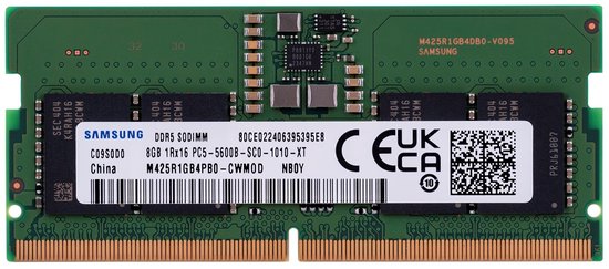 メモリー Samsung DDR5 8GB SO-DIMM 5600MHz DDR5 SODIMM - 8GB - 5600Mhz - PC544800 - 262pins - Samsung Chips | bol