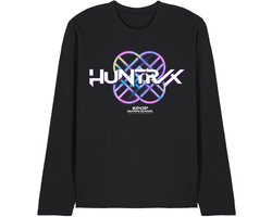 Kpop Demon Hunters Huntrix Huntrx Pastel Logo Unisex T-shirt met lange mouwen - Zwart - L