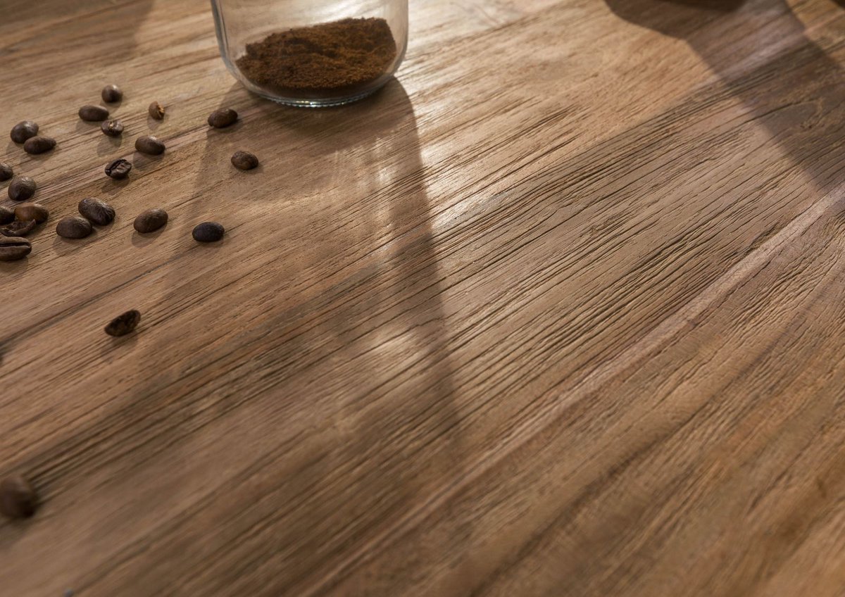 MASSIVMOEBEL24 .DE BASSANO #182 eettafel blank onbehandeld massief hout teak 160x160x78 cm (BxTxH)