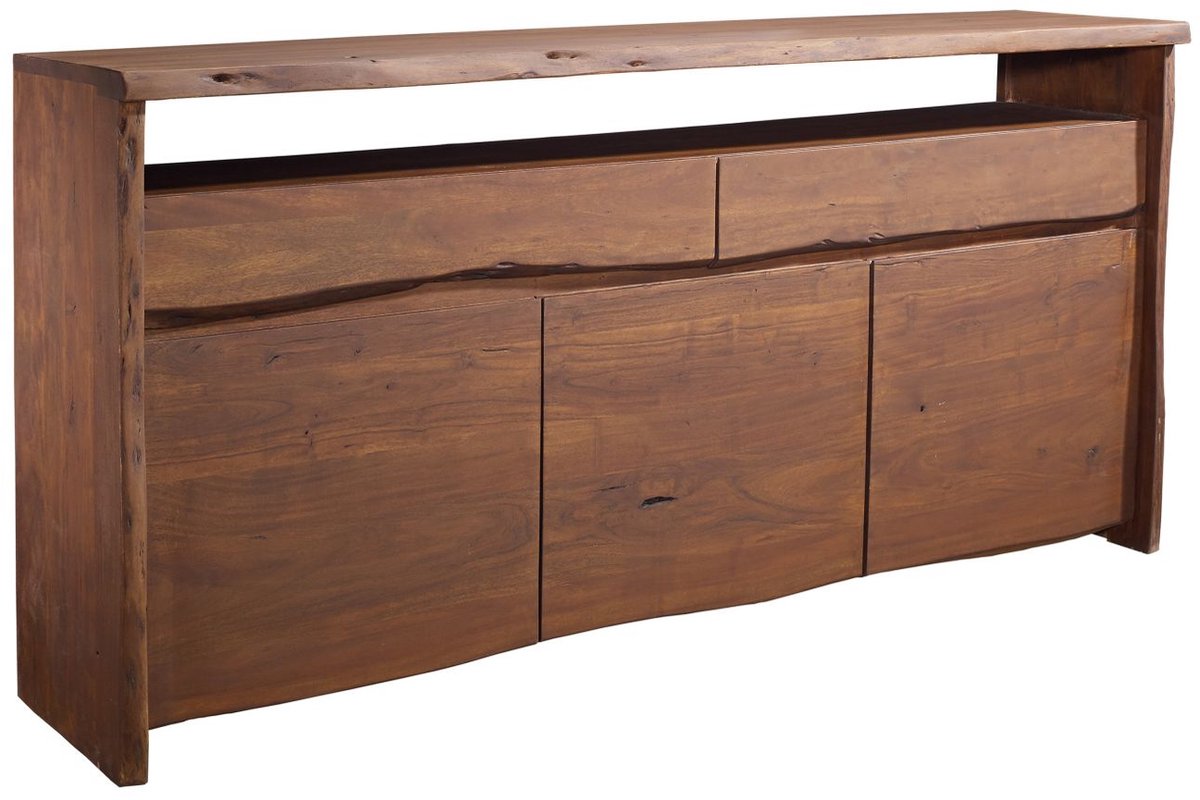 MASSIVMOEBEL24.DE acacia dressoir bruin massief hout 191x45x96 cm (BxTxH) gelakt gemonteerd PURE ACACIA volledig massief #202