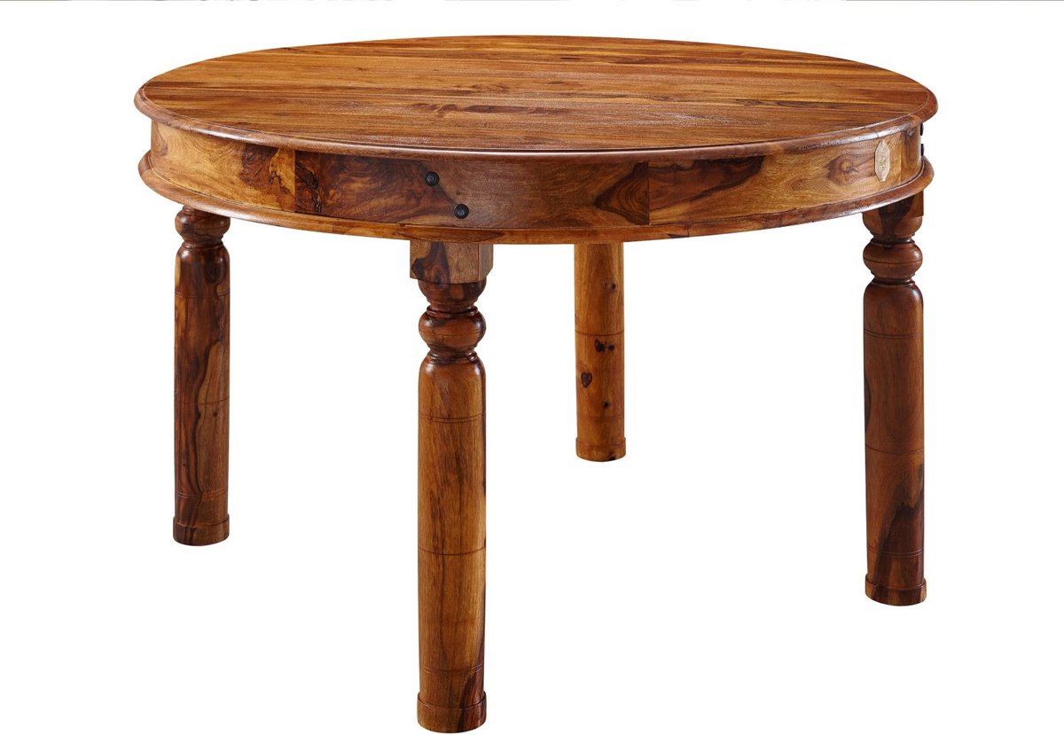MASSIVMOEBEL24 .DE OXFORD #0332 eettafel lichtbruin gelakt acacia 120x120x76 cm (BxTxH)