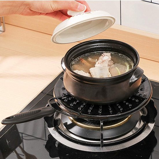 Geëmailleerde Warmhoudplaat voor Gaskookplaten – Gietijzeren Onderzetter voor Moka Pot en Kleine Pannen — afbeelding 2