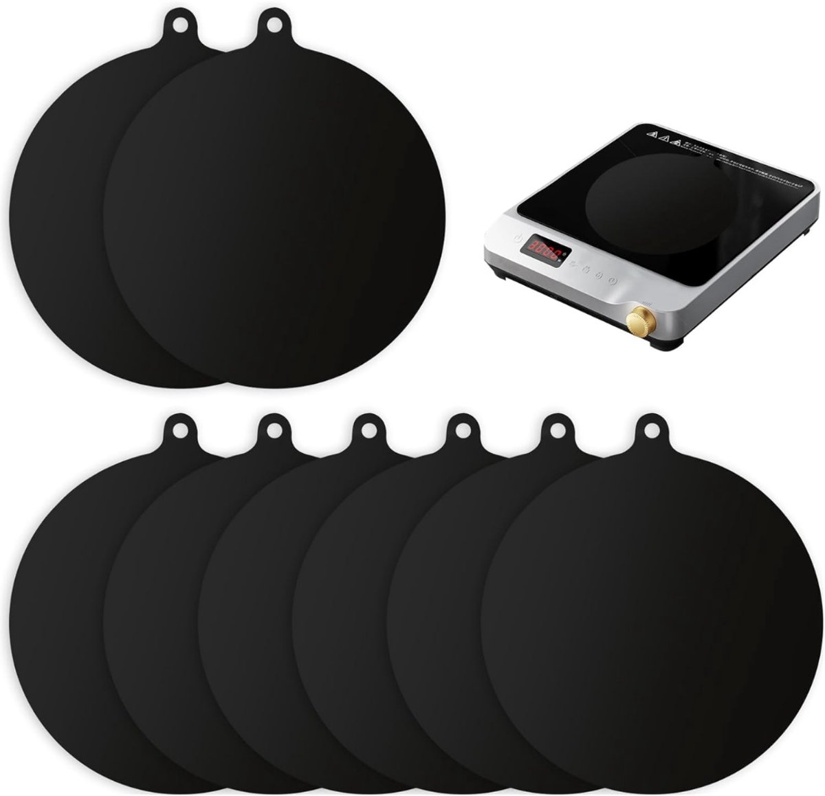 VH Supplies® Inductie Matjes Rond - Panbeschermers - Kookmatje - 8 Stuks - Hittebestendig tot 230°C