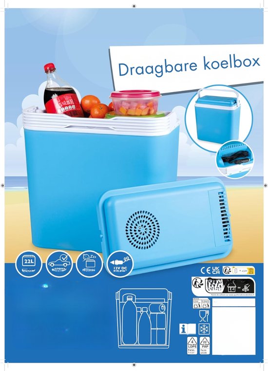 DnA® Koelbox - Koelbox Elektrisch 12v 230 Volt - Koelbox Elektrisch - Koelbox Auto - Blauw - ‎39cm x 23cm x 40cm van DnA® — afbeelding 2