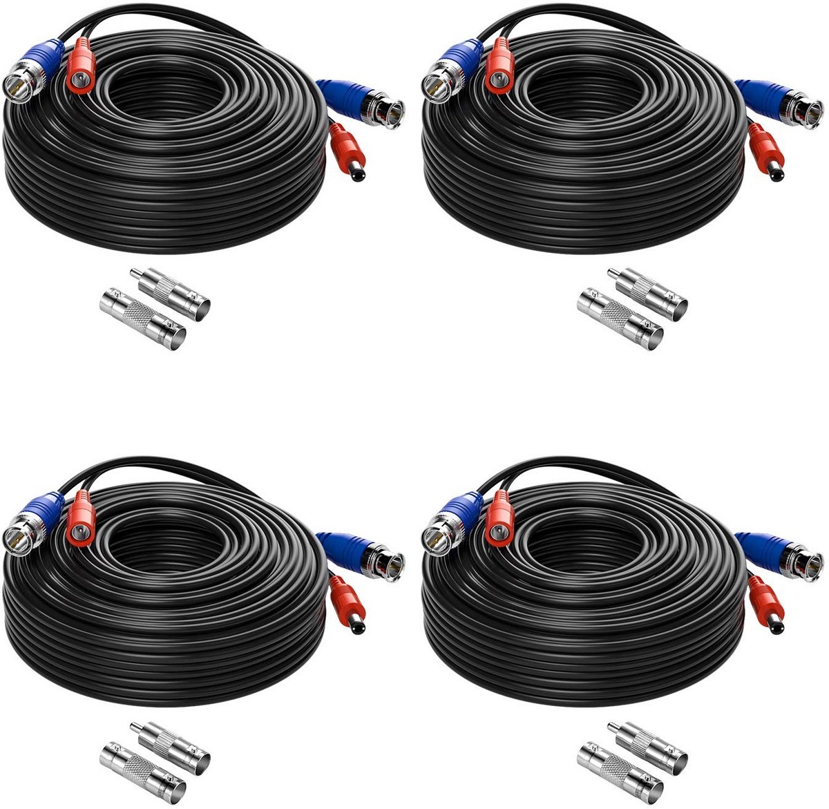60ft Video Power Cable BNC DC Extension Kabel voor CCTV Beveiligingscamera