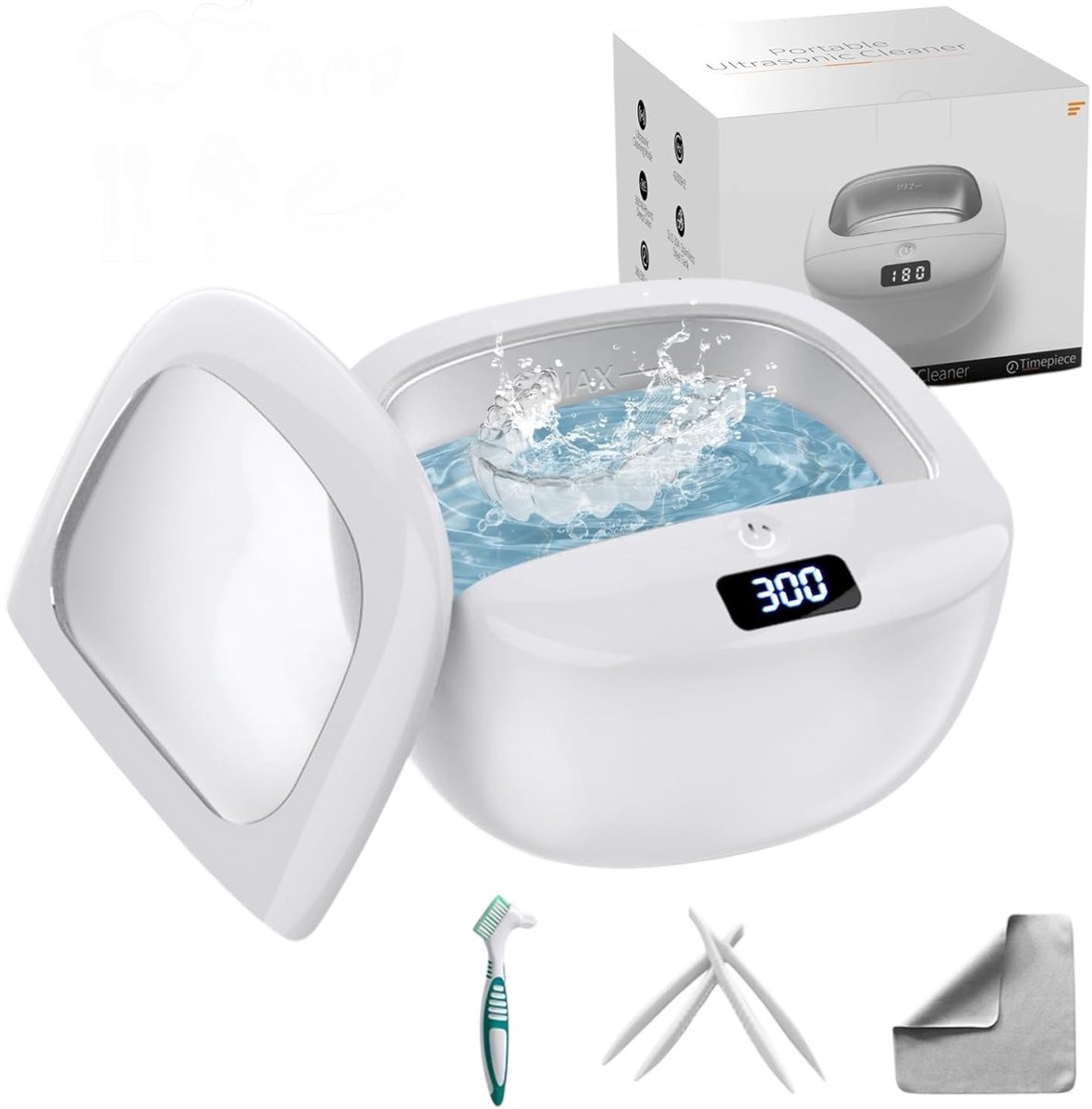 Ultrasone Kunstgebit Reiniger – Reinigingsmachine voor Prothese, Beugel & Retainer - Aligner, Prothese & Spalken