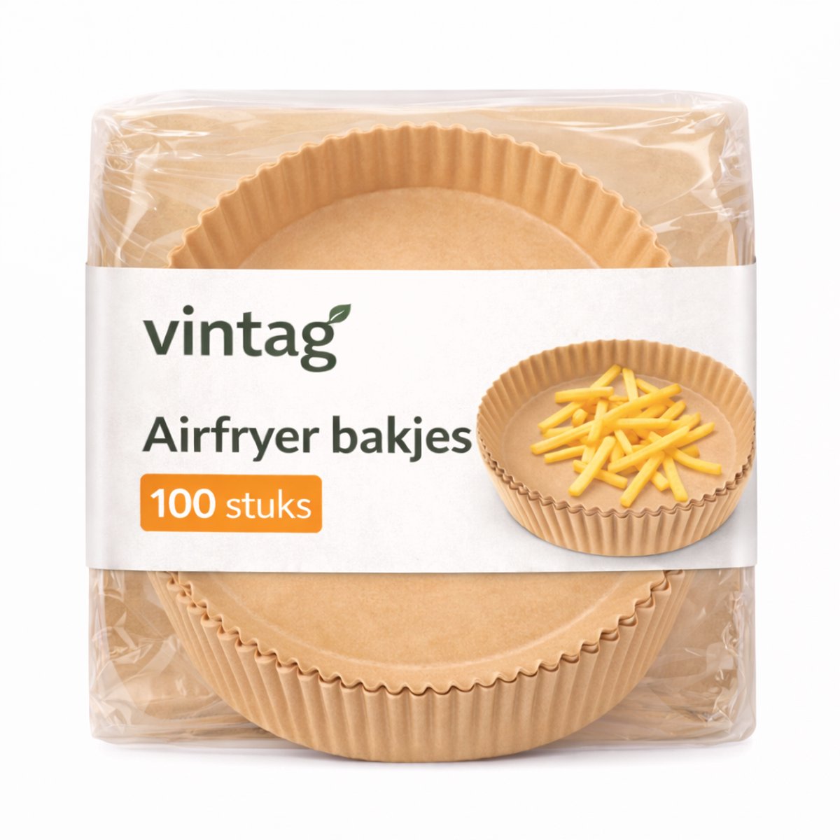 Airfryer bakjes - bakpapier - 100 Stuks - rond - ø 20 cm