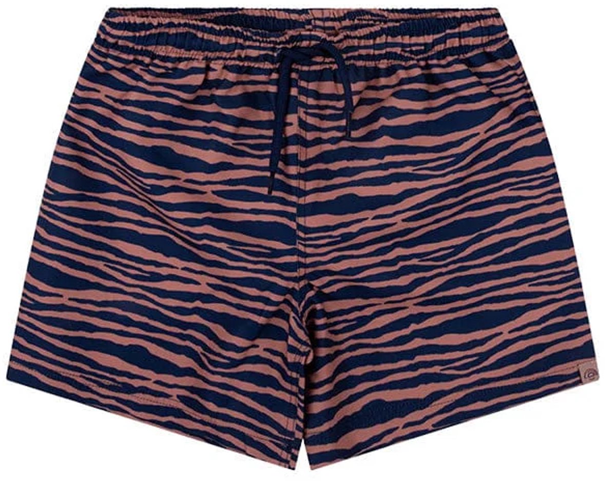 Swim Essentials - Zwembroek Jongens 1-2 jaar - 86/92 - Blauw/Oranje - Gestreept - Zwemshort - Dreumes