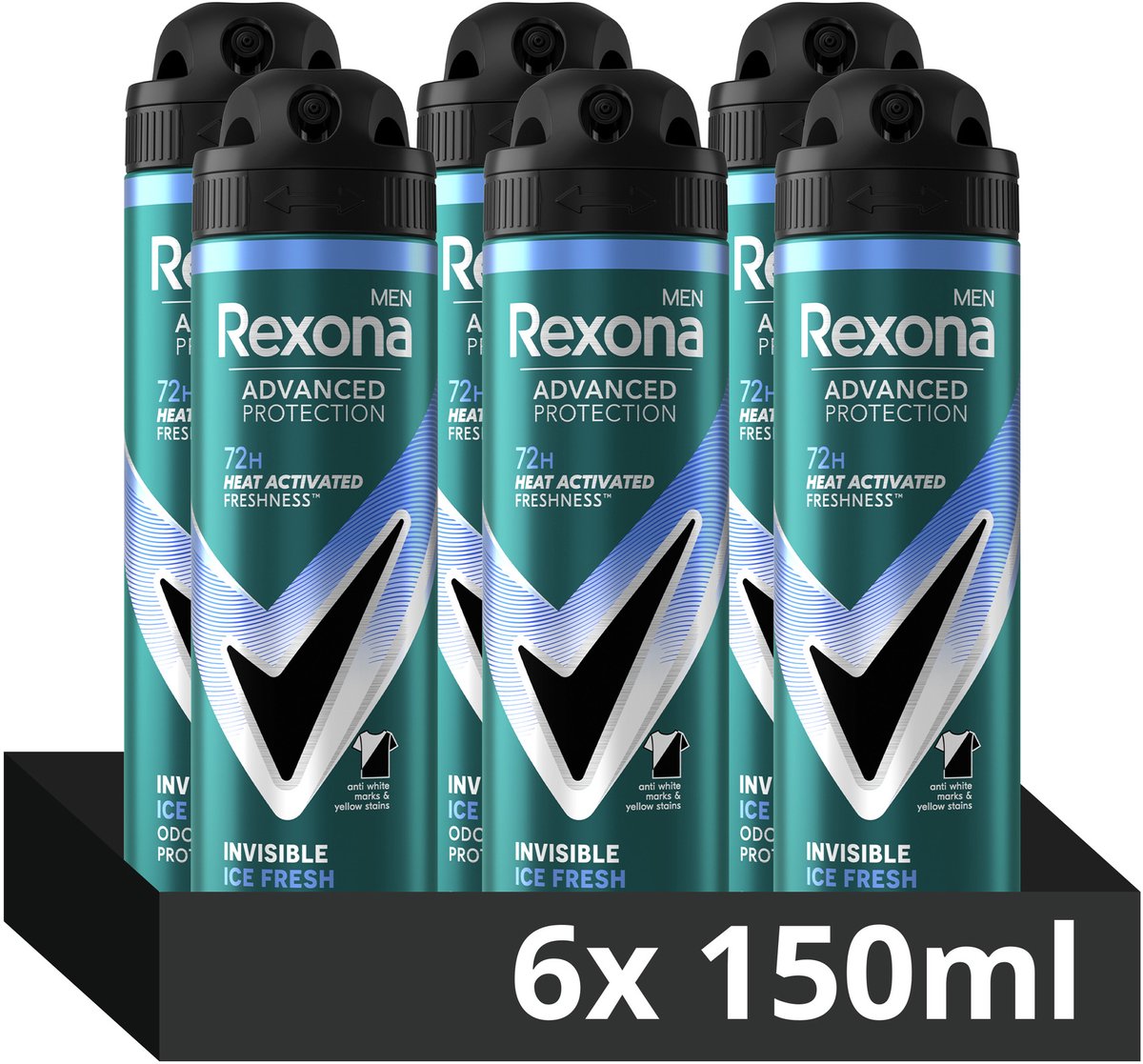 Bol.com Rexona Men Advanced Protection Anti-Transpirant Spray - Invisible Ice Fresh - met Heat Activated Freshness Technologie -... aanbieding