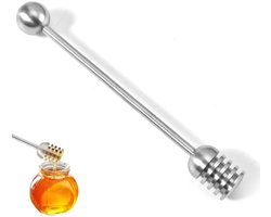 Honing Lepel RVS - Honingdraaier - Honeydipper - Honing Dipper Sticks - Honinglepel - Massief Roestvrij Staal Honing En Siroop Dipper Stick - 16 cm - voor Honey Jam Jar Dispensse
