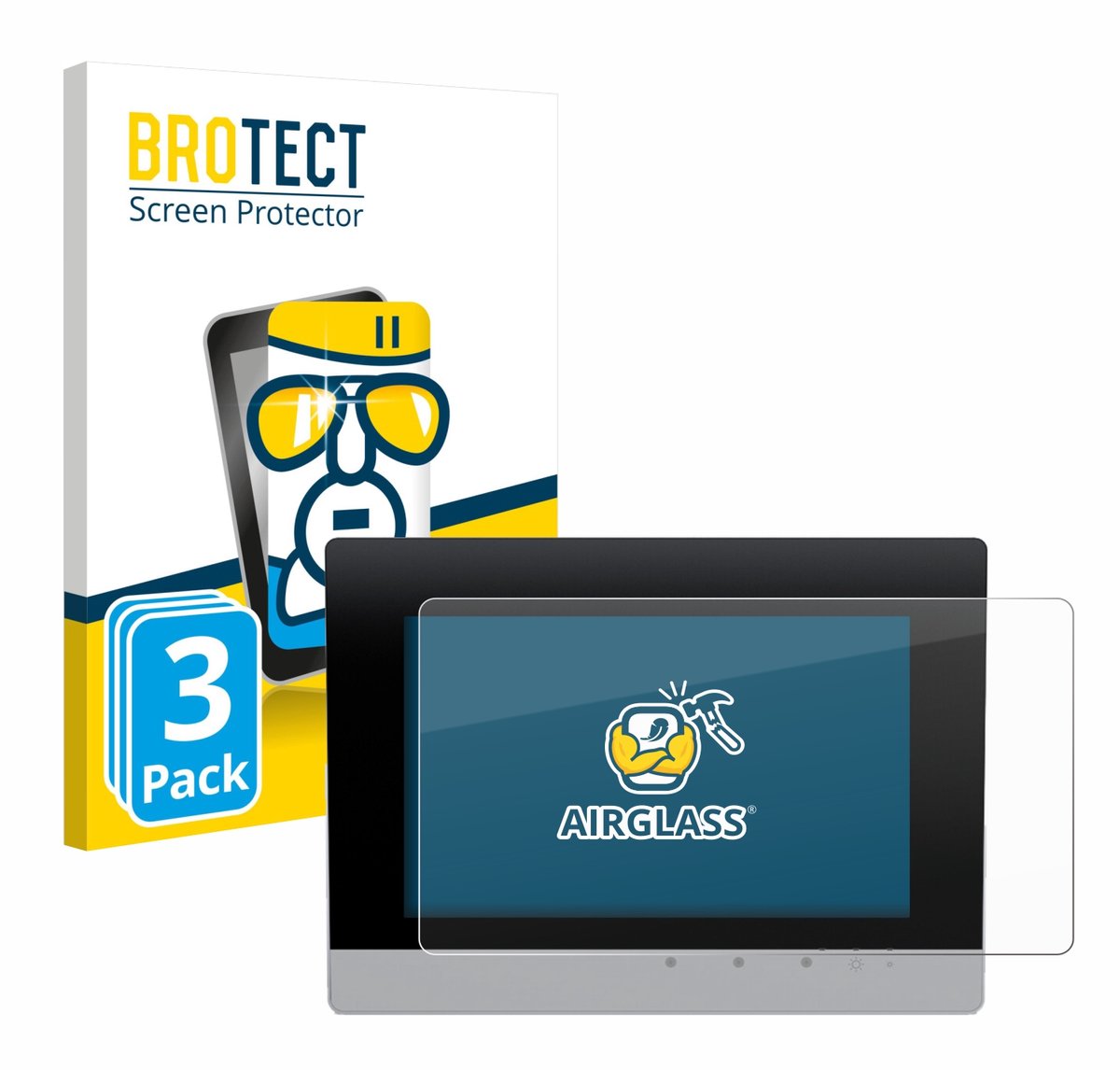Screenprotector 3 Stuks voor WAGO Control Panel Touch Panel 600 Beschermglas transparant