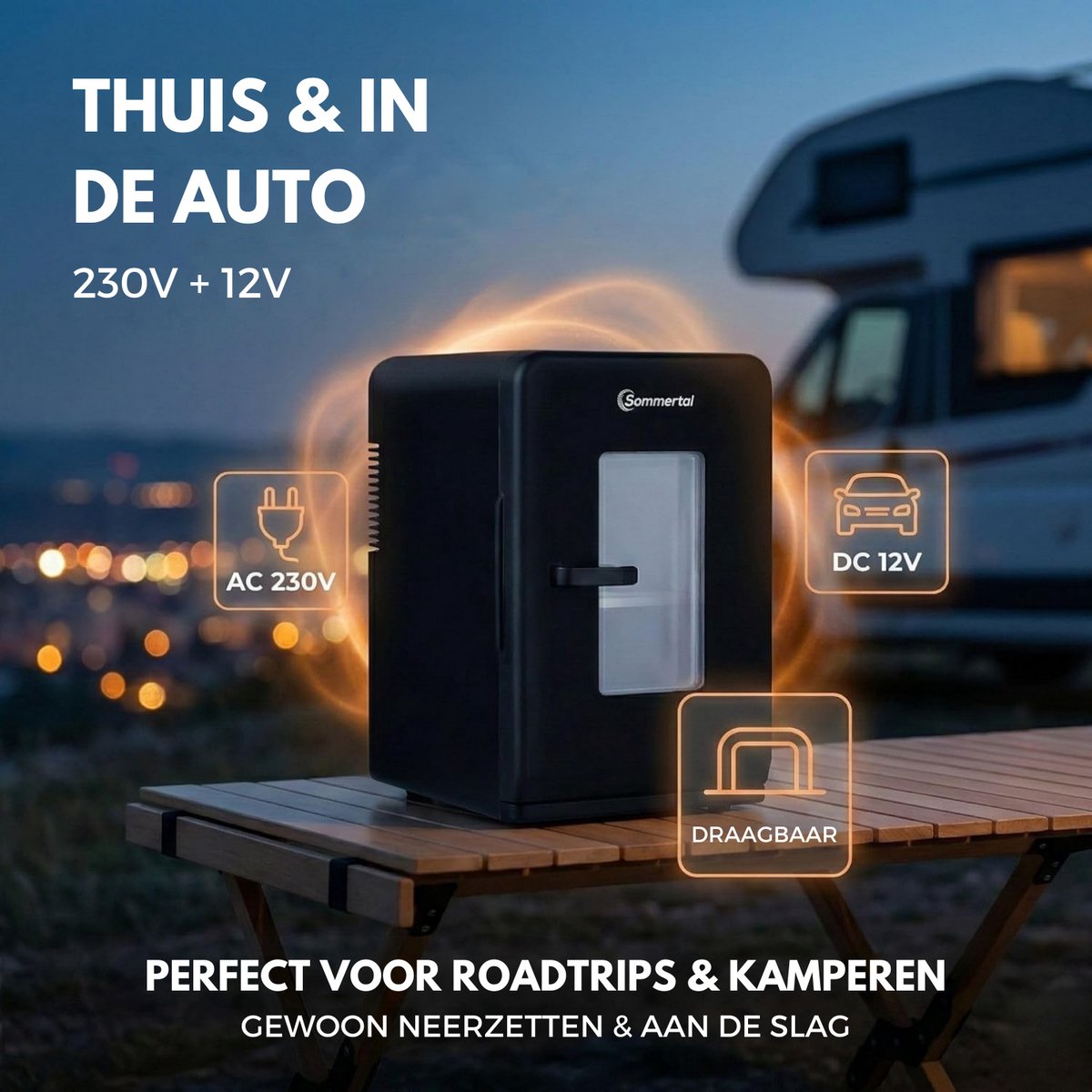 Sommertal KS15 - Mini-Koelkast voor Koelen en Verwarmen - Inhoud 15L - Stopcontact en 12V auto — afbeelding 3