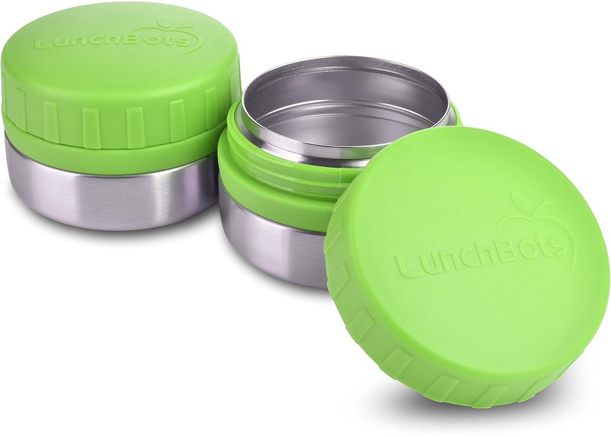 LunchBots - Dipbakjes Rounds (2 stuks) - 4oz / 115ml - Groen