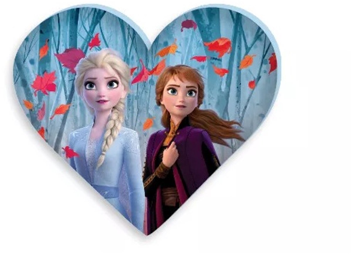 Disney Frozen Frozen sierkussen Elsa en Anna Heart - 35 x 30 cm Multi