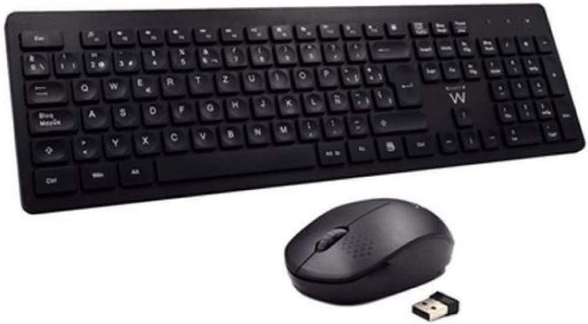 Draadloos Toetsenbord en Muis - QWERTY Spaans Chiclet, Stil en Draagbaar