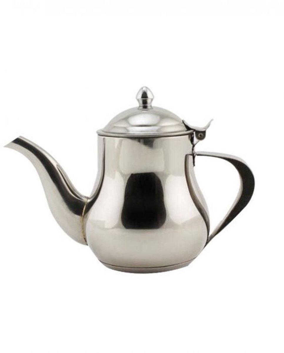 Ferveo | Zana Theepot - Zilver - RVS - 0.7 Liter - Marokkaanse Theepot - Inductie geschikt