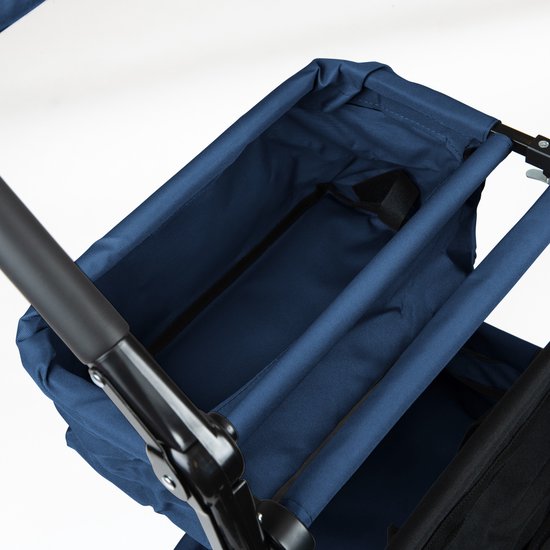 FINOOS Bolderkar / Bolderwagen opvouwbaar 5016 met dakje, opbergtas en vele extra's Donkerblauw van FINOOS — afbeelding 2