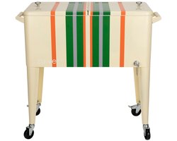 Zuiver Cooler Be Cool Koelbox/ Koelwagen Tuin Stripes Lemon - Meerkleurig
