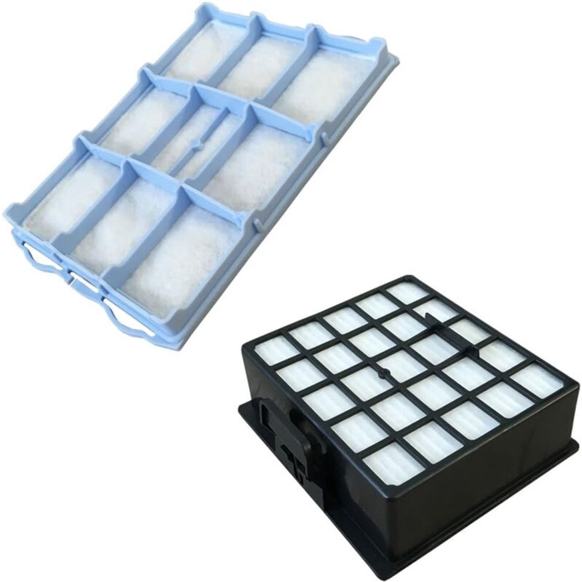 HEPA-filter – Motorfilter – Set – Voor huishoudelijke stofzuigers – Wit