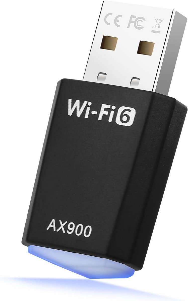 USB WLAN Stick - WiFi 6 Dual Band 5GHz/2.4GHz Adapter voor Desktop en Laptop