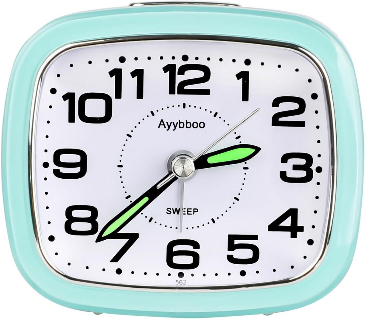 Analoge Wekker met Snooze en Nachtlampje - Stille Quartzwekker voor Thuis en Reizen