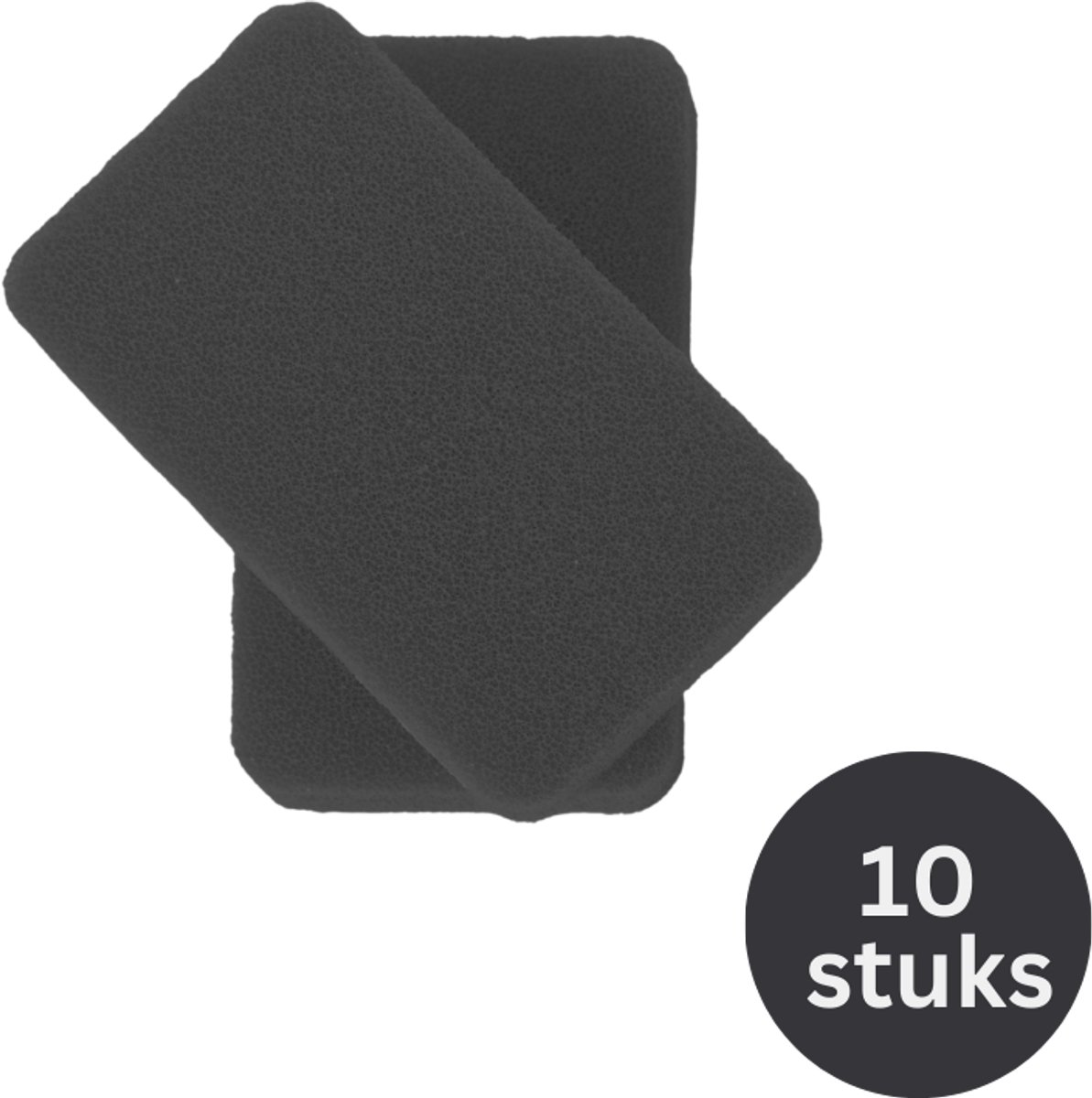 Tiseco - Herbruikbare spons SILO - SET/10 - Antibacterieel, zwart