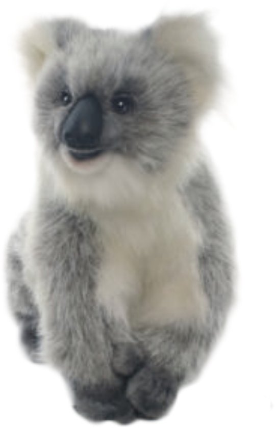 Hansa pluche koala knuffel - 23 cm - zeer hoge kwaliteit pluche dieren - grijs