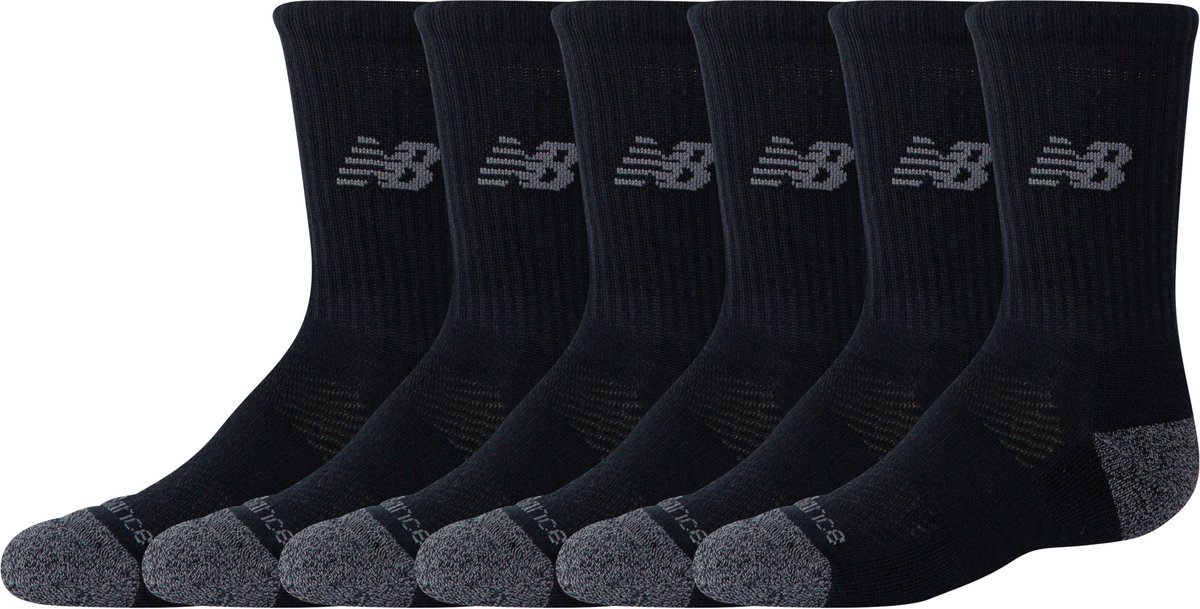 New Balance Active Crew Socks 3 Pack Unisex Sportsokken Wit