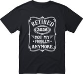 T-shirt « Retraité 2025 » - Taille XL - T-shirts humoristiques - Cadeau de retraite - Ce n'est plus mon problème - T-shirt homme - T-shirt femme - Unisexe