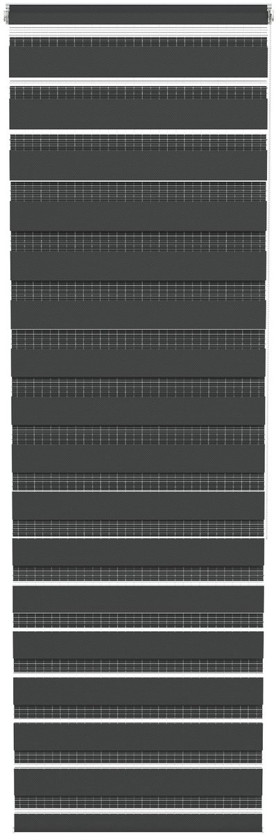 ACXIN Zebra Rollo Klemmfix - Zonder Boren - Lichtdoorlatend en Verduisterend - 70x220cm Zwart