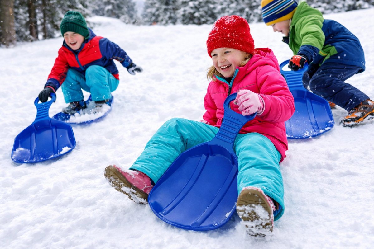 Kunststoff Schnees ch litten Winter Rodel für Kinder und Erwachsene Outdoor Gras