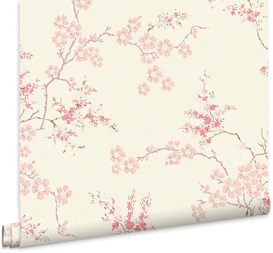 Laura Ashley - Papier peint intissé - Oriental Blossom Blush - Papier peint non tissé