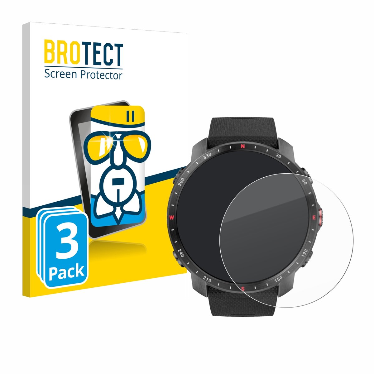 Screenprotector 3 Stuks voor Polar Grit X Pro Beschermglas transparant