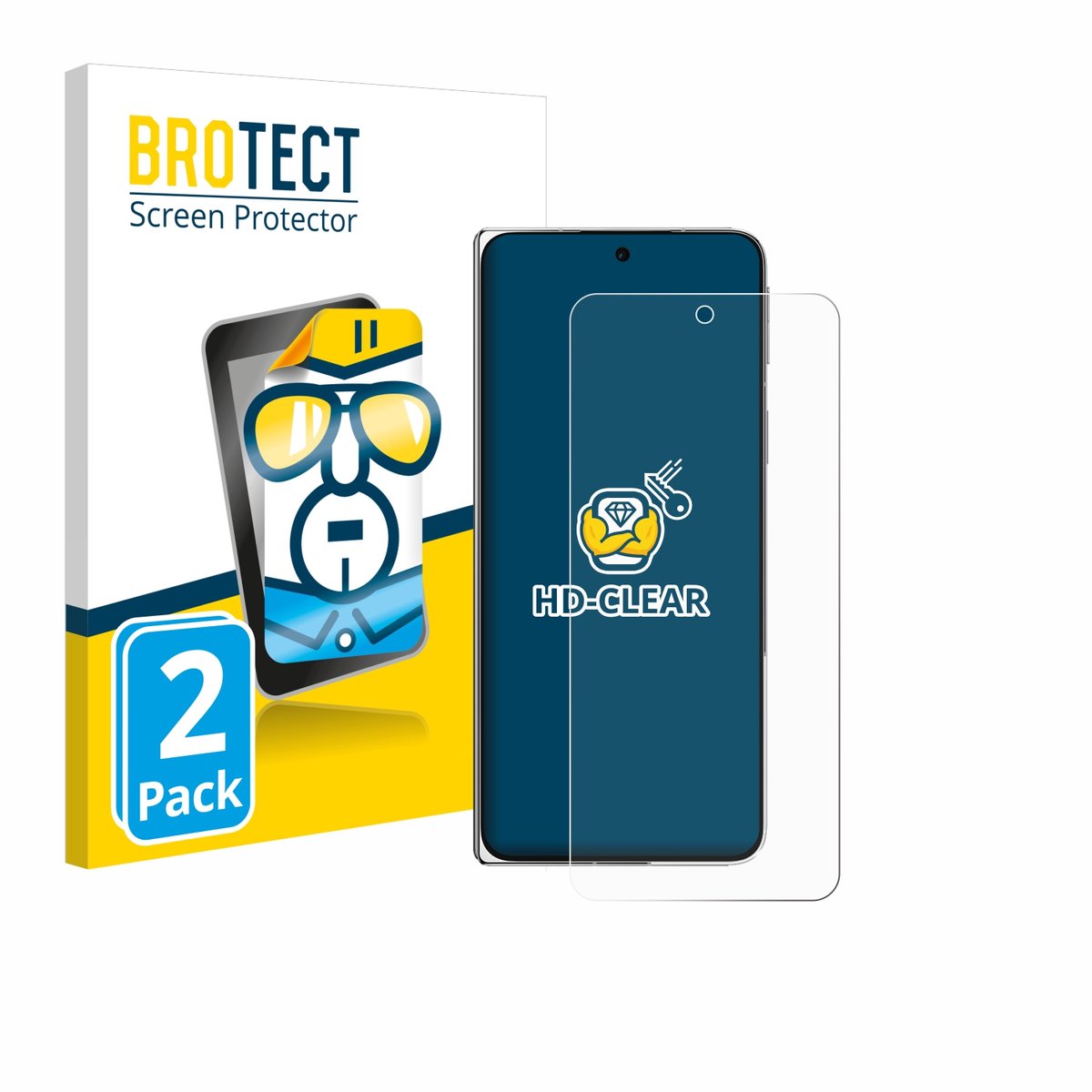 BROTECT - Screenprotector voor Oppo Find N5 - Folie Beschermfolie transparant 2 Stuks