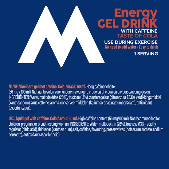Maxim Energy Gel Drink Cola - 25 x 60 ml - Isotone - Met cafeïne - Geen water nodig — afbeelding 2