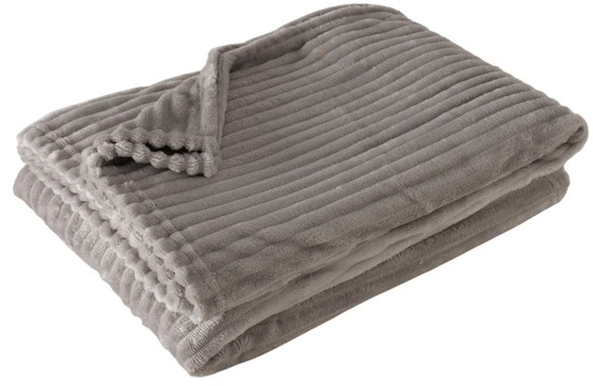 Boltze fleece deken grijs - 130x180cm