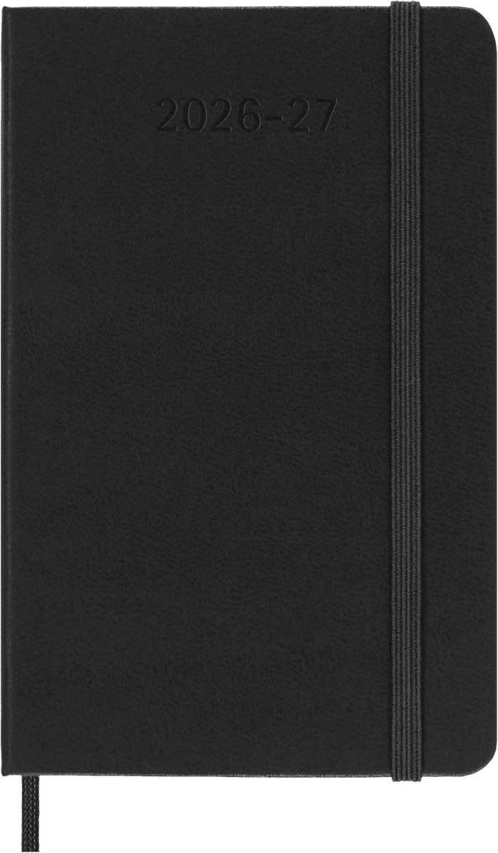 Moleskine 18 Maanden Agenda - 2026/27 - Wekelijks Horizontaal - Pocket - Harde Kaft - Zwart