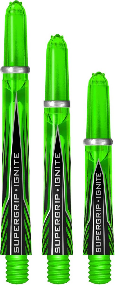 Dartpijlen Assen Supergrip Groen Midi 40mm - Set van 3