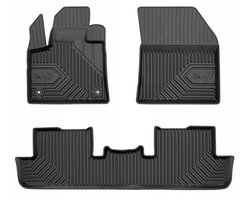 Frogum - No.77 - Automatten 3D - Geschikt voor PEUGEOT 3008 II vanaf 2016 - 3-delig - TPE Rubber - Zwart