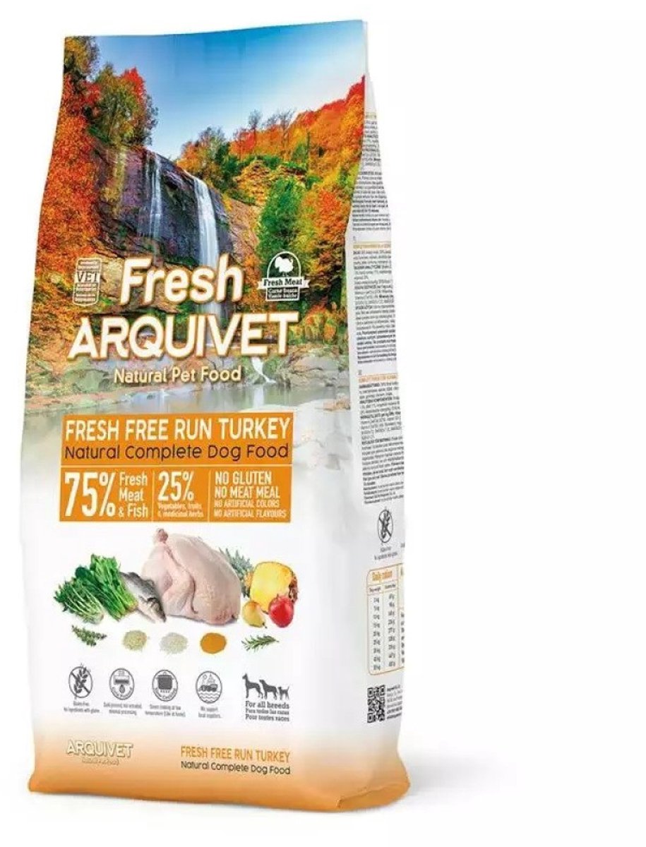 Arquivet Arquivet Fresh - Halfvochtige Hondenvoeding - Verse Vis & Kalkoen - 10 kg - Soft Brokken - Graanvrij - Voor alle rassen